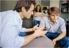 genitore che dice 'no' al figlio