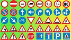 poster con i vari segnali stradali